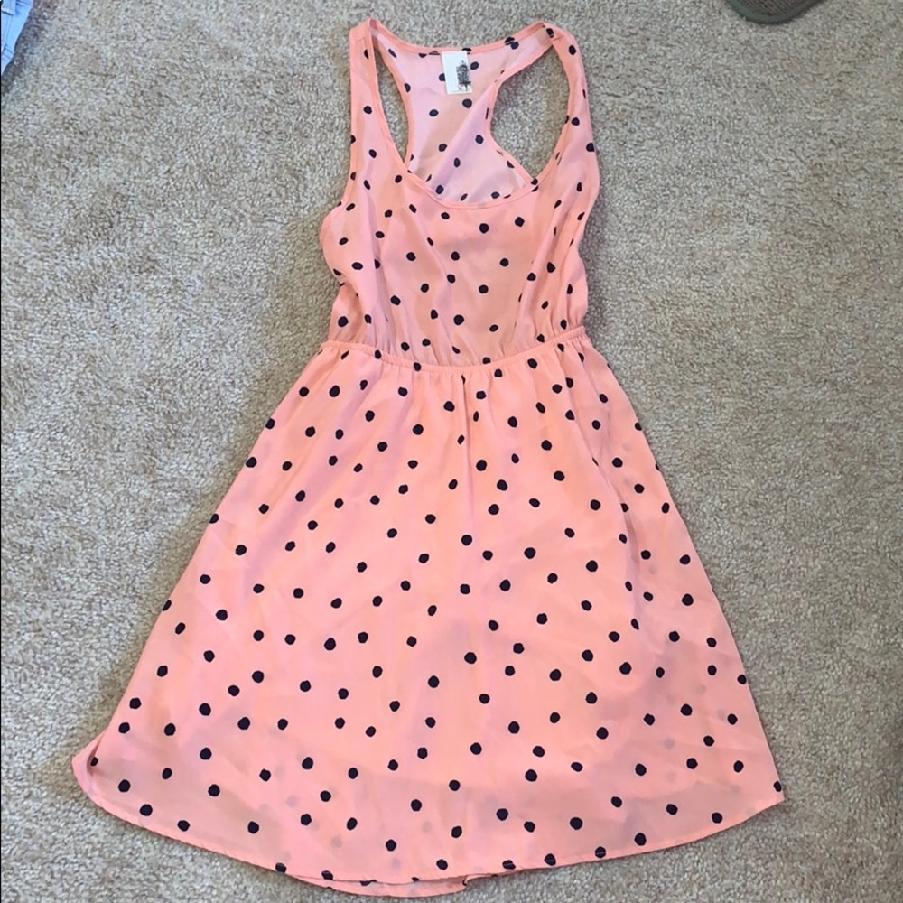 Open back dotted dress